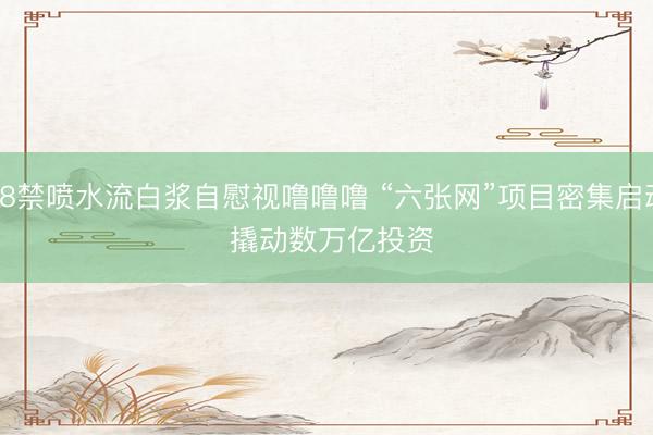 18禁喷水流白浆自慰视噜噜噜 “六张网”项目密集启动 撬动数万亿投资