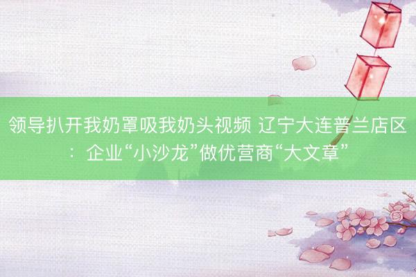 领导扒开我奶罩吸我奶头视频 辽宁大连普兰店区：企业“小沙龙”做优营商“大文章”