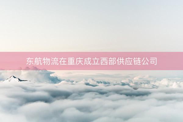 东航物流在重庆成立西部供应链公司