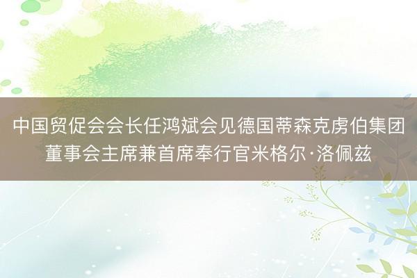 中国贸促会会长任鸿斌会见德国蒂森克虏伯集团董事会主席兼首席奉行官米格尔·洛佩兹