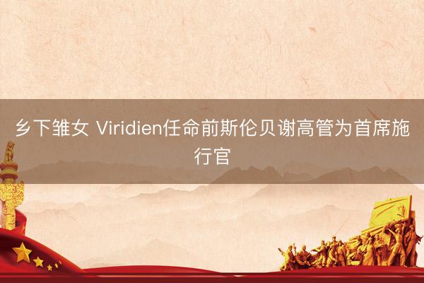 乡下雏女 Viridien任命前斯伦贝谢高管为首席施行官