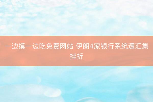 一边摸一边吃免费网站 伊朗4家银行系统遭汇集挫折